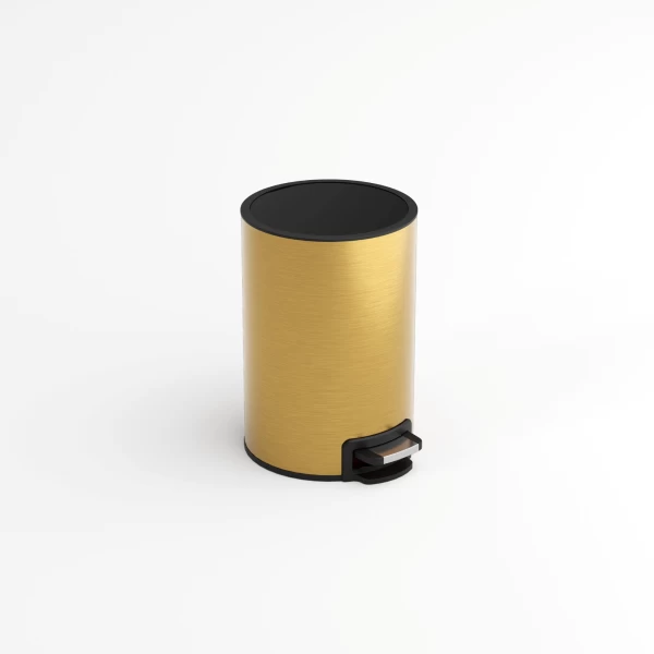 ΤOILET BIN GOLDEN MATTE (SOFT CLOSE)