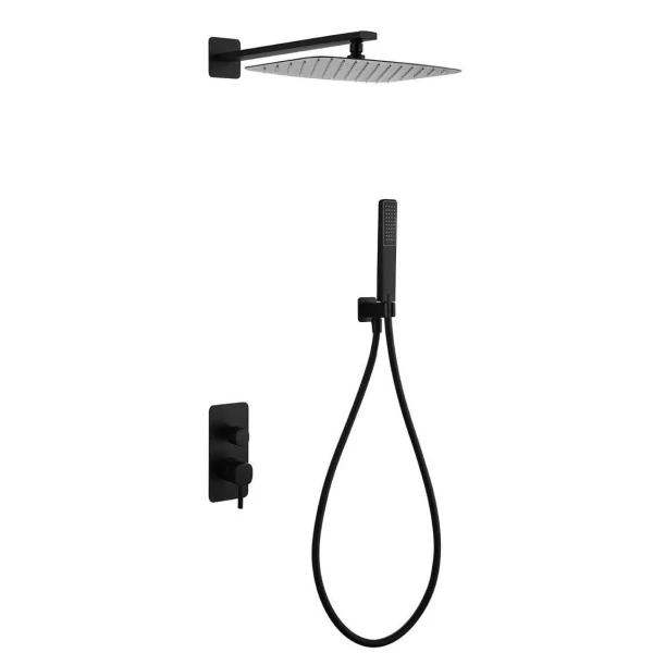 ΣΕΤ ΕΝΤΟΙΧΙΣΜΟΥ ΛΟΥΤΡΟΥ TOSCANA ΜΑΥΡΟ ΜΑΤ