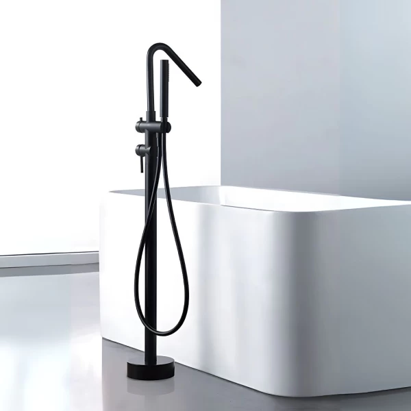 FREESTANDING BATHTUB FAUCET CORCEGA SERIES IN BLACK MATTE