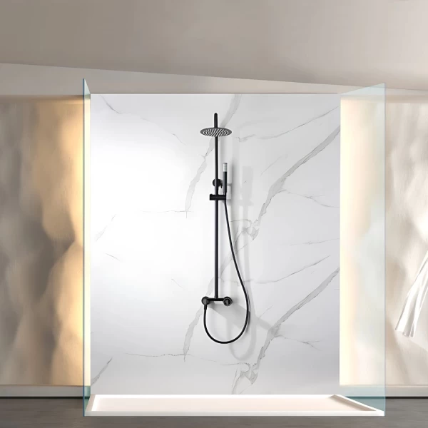 SHOWER BAR OLIMPO SERIES IN BLACK MATTE