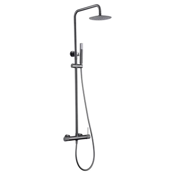 SHOWER BAR LINE SERIES IN BLACK GUN METAL
