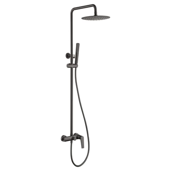 SHOWER BAR DELOS SERIES IN BLACK GUN METAL 