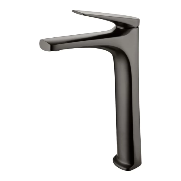 BASIN MIXER WITH HIGH SPOUT DELOS SERIES IN BLACK GUN METAL
