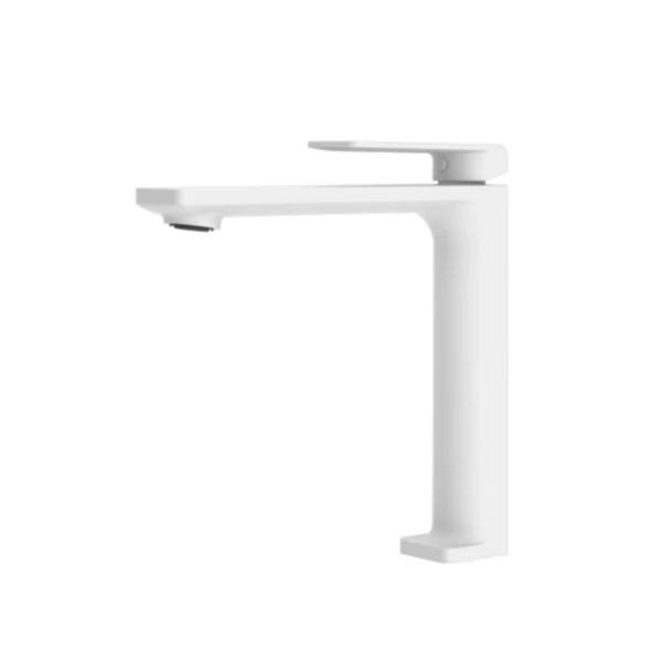 BASIN MIXER WITH HIGH SPOUT FIYI SERIES IN WHITE MATTE
