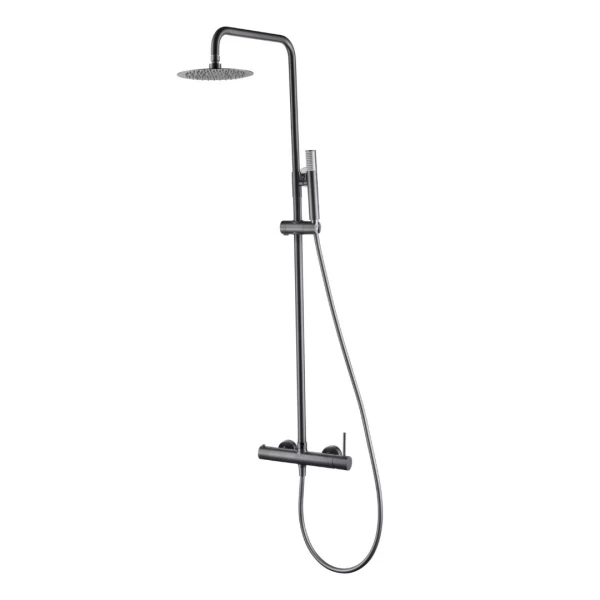SHOWER BAR MONZA SERIES IN BLACK GUN METAL