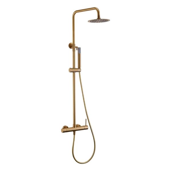 SHOWER BAR MONZA SERIES IN BRUSHED GOLD