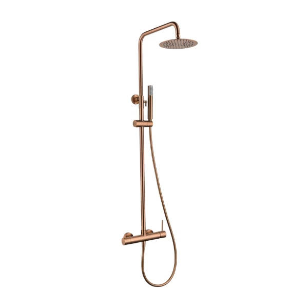 SHOWER BAR MONZA SERIES IN ROSE GOLD BRUSHED 