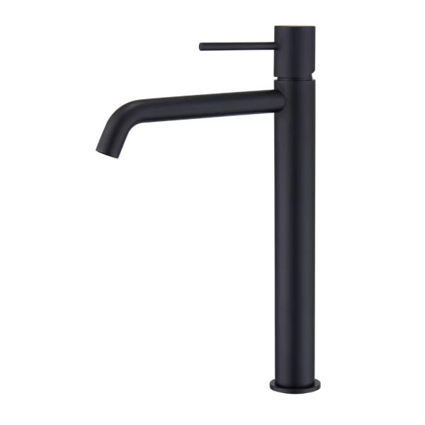 BASIN MIXER WITH HIGH SPOUT MONZA SERIES IN BLACK MATTE