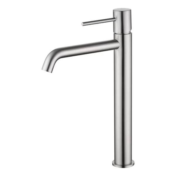 BASIN MIXER WITH HIGH SPOUT MONZA SERIES IN BRUSHED NICKEL
