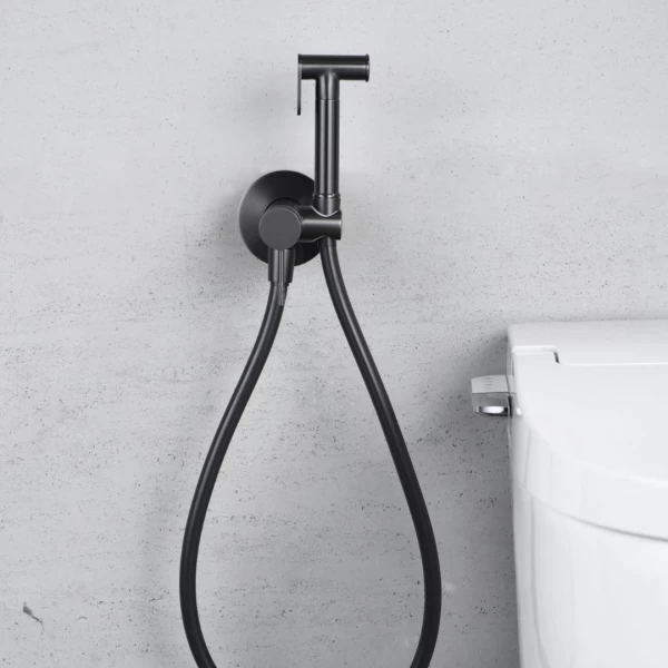 BUILT-IN BIDET FAUCET LINE SERIES BLACK GUN METAL