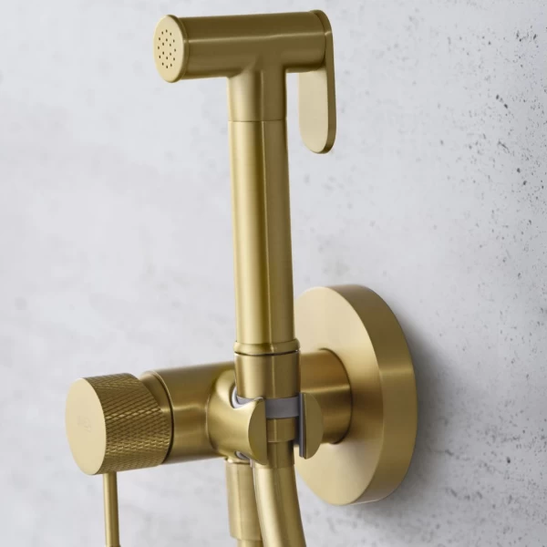 BUILT-IN BIDET FAUCET LINE SERIES BRUSHED GOLD 