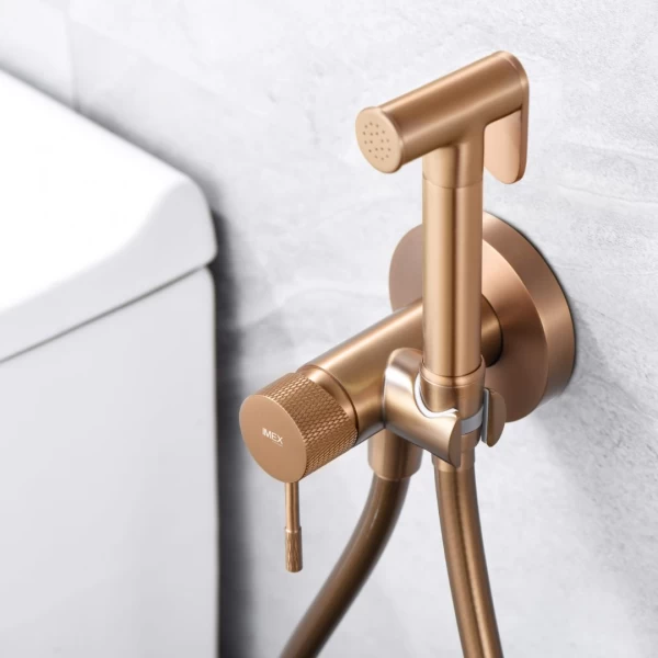 BUILT-IN BIDET FAUCET LINE SERIES BRUSHED ROSE GOLD 