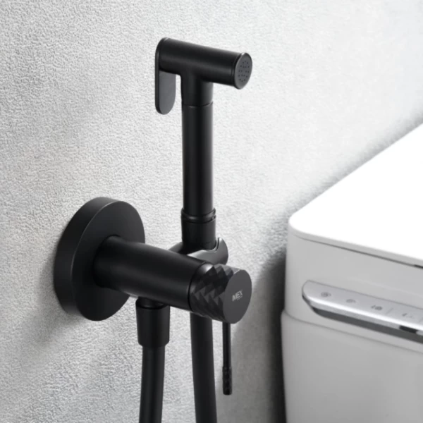 BUILT-IN BIDET FAUCET GENOVA SERIES BLACK MATTE 
