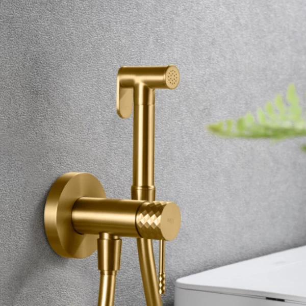  BUILT-IN BIDET FAUCET GENOVA SERIES BRUSHED GOLD 