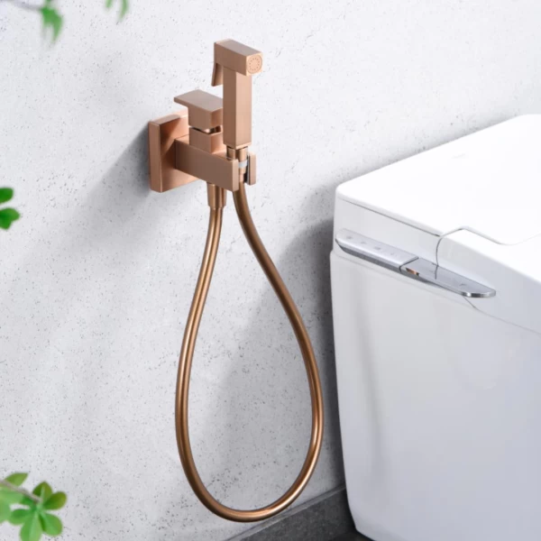 BUILT-IN BIDET FAUCET IRLANDA SERIES BRUSHED ROSE GOLD 