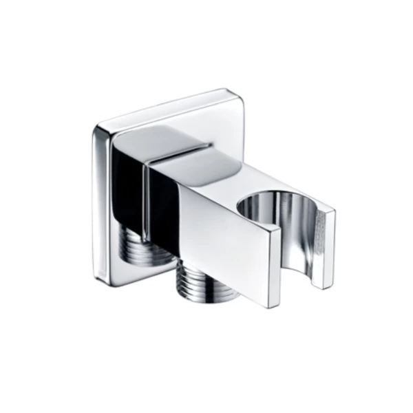 SQUARE SHOWER HOLDER WITH WATER OUTLET CHROME