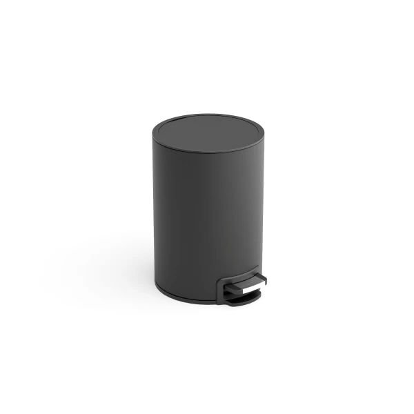 TOILET BIN IN BLACK MATTE