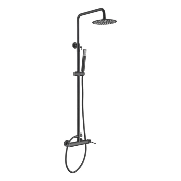 SHOWER BAR MILOS SERIES IN BLACK MATTE