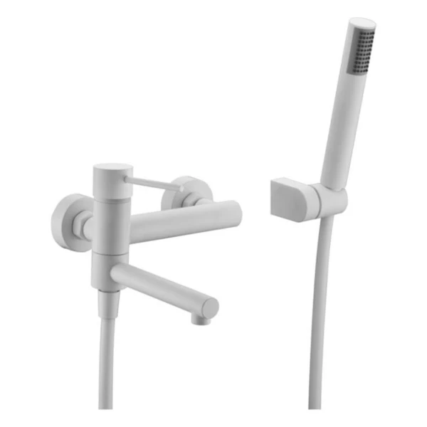 BATH AND SHOWER FAUCET MILOS SERIES IN WHITE MATTE