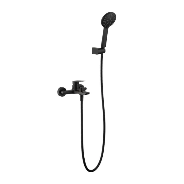 BATH AND SHOWER FAUCET BELGICA SERIES IN BLACK MATTE