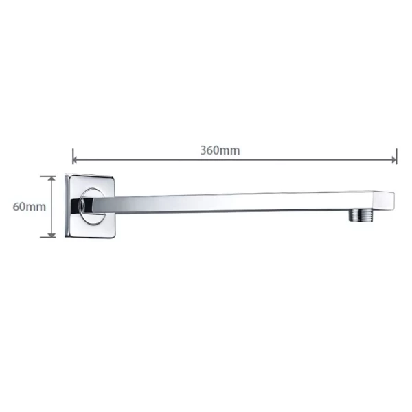 SQUARE WALL PIPE CHROME