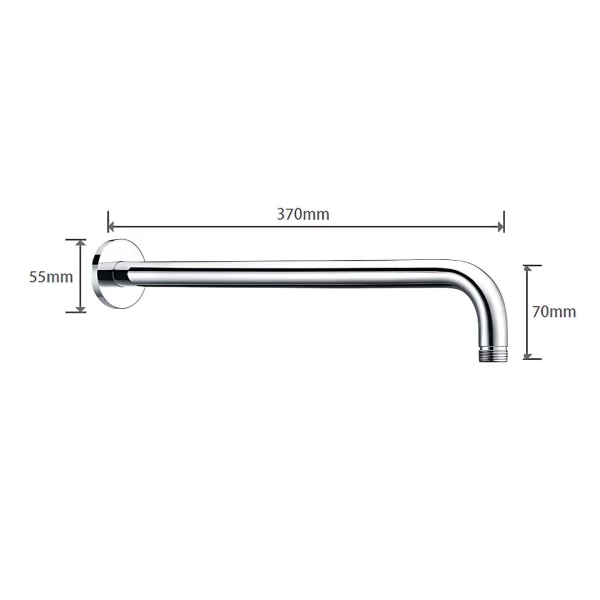  ROUND WALL PIPE CHROME