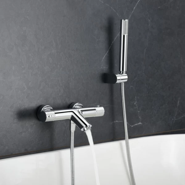 THERMOSTATIC BATH AND SHOWER FAUCET GENOVA SERIES IN CHROME