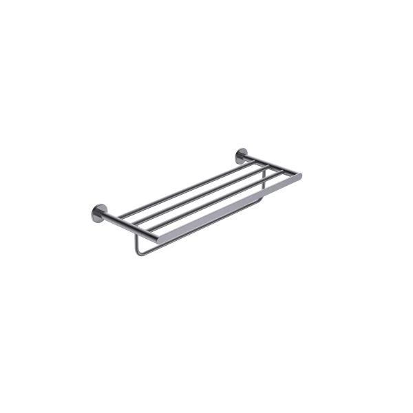 DOUBLE TOWEL RAIL PRACTIC SERIES IN BLACK GUN METAL