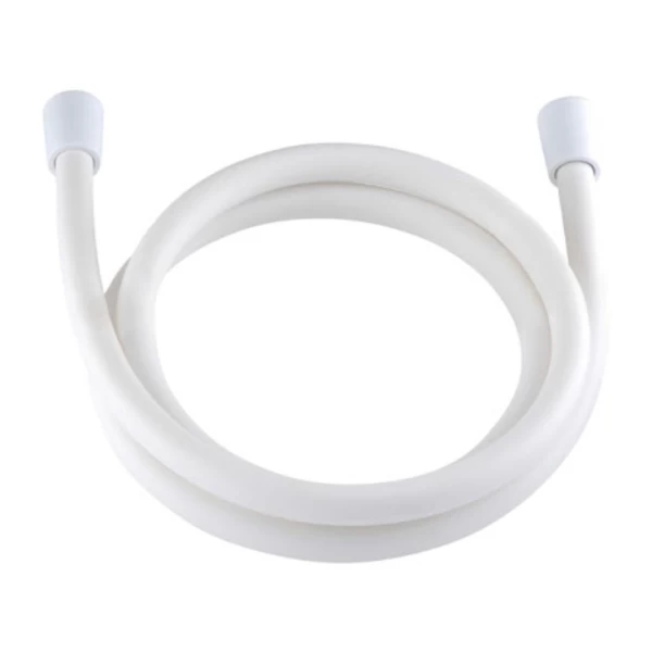 PVC SHOWER HOSE WHITE MATTE 