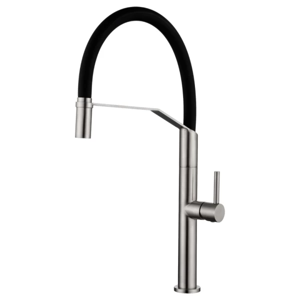 KITCHEN FAUCET DEVA SERIES FLEXIBLE SINGLE-LEVER IN S_316 STEEL