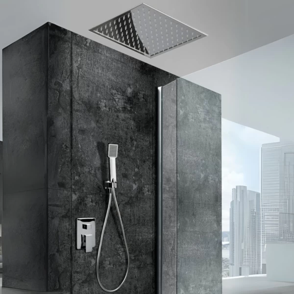 BUILT-IN SHOWER SET VOLGA SERIES IN CHROME
