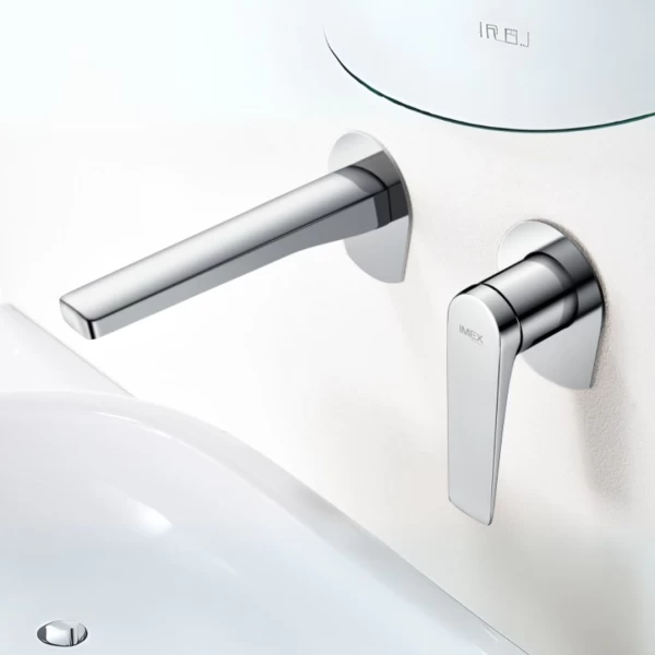 BUILT-IN BASIN FAUCET DELOS SERIES IN CHROME 