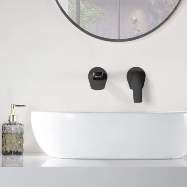 BUILT-IN BASIN FAUCET DELOS SERIES ΙΝ BLACK MATTE 