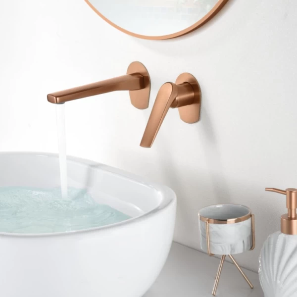 BUILT-IN BASIN FAUCET DELOS SERIES ROSE GOLD BRUSHED