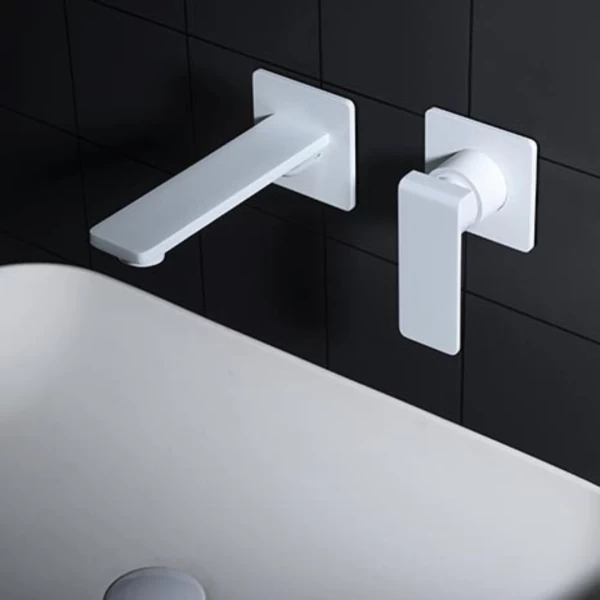 BUILT-IN BASIN FAUCET FIYI SERIES IN WHITE MATTE