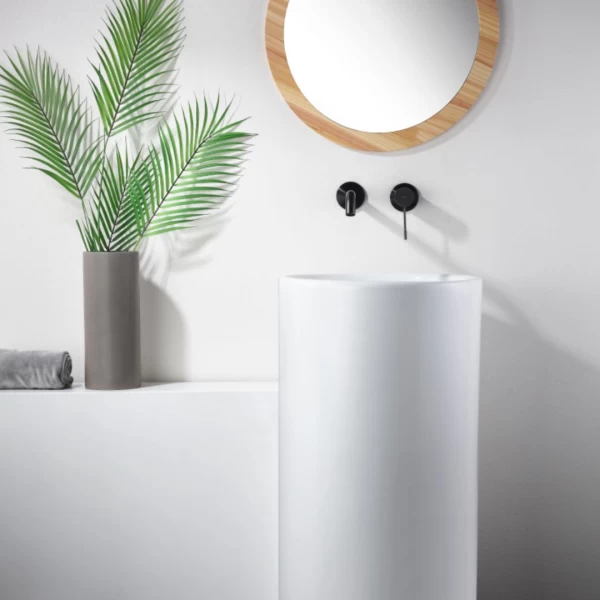 BUILT-IN BASIN FAUCET GENOVA SERIES IN BLACK GUN METAL