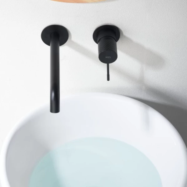 BUILT-IN BASIN FAUCET GENOVA SERIES IN BLACK MATTE